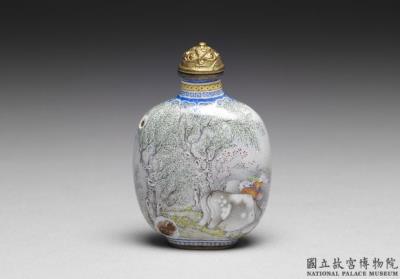 图片[2]-Copper-body painted enamel snuff bottle with a mother-and-child design in an willow-and-swallow spring scene, Qing dynasty, Qianlong reign (1736-1795)-China Archive